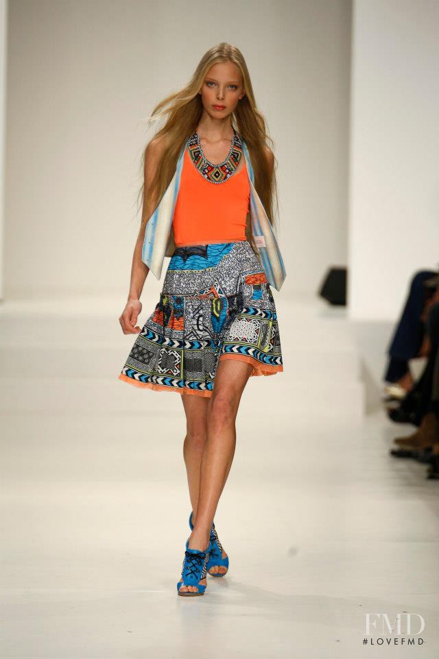 Tanya Dyagileva featured in  the Matthew Williamson fashion show for Spring/Summer 2008