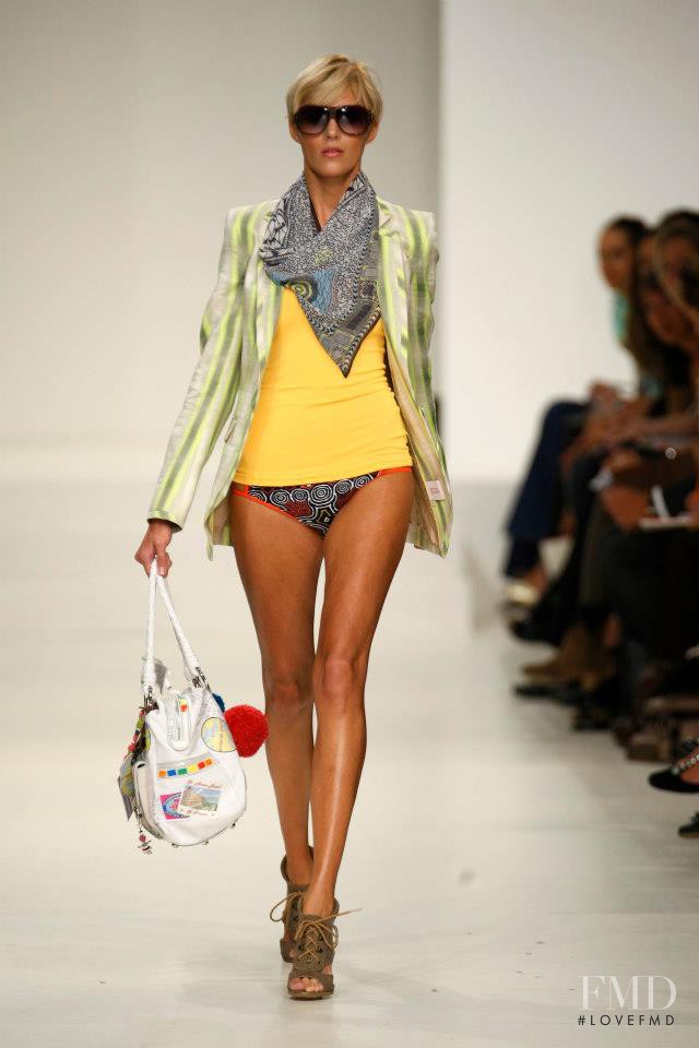 Anja Rubik featured in  the Matthew Williamson fashion show for Spring/Summer 2008