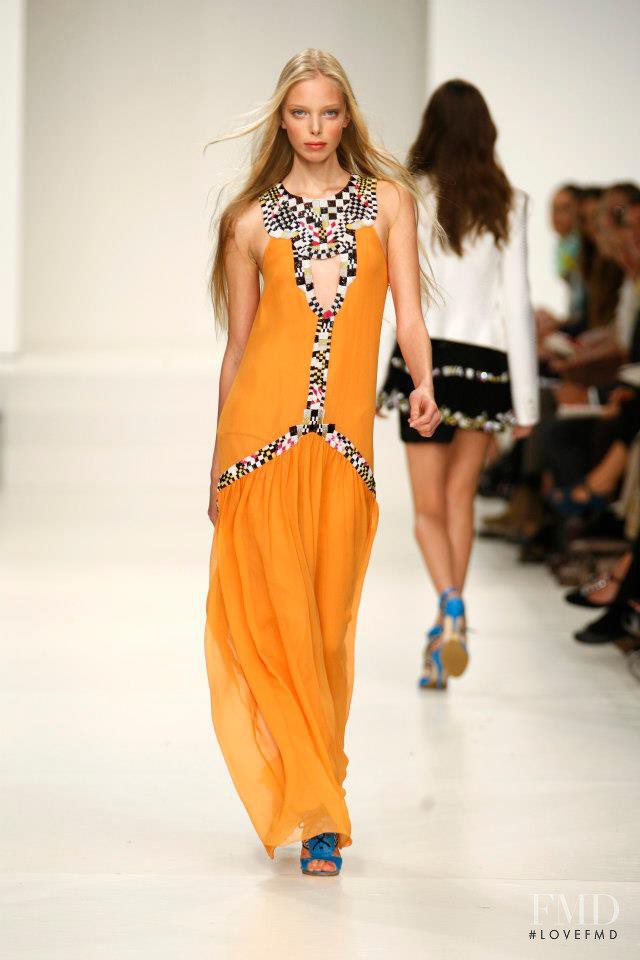 Tanya Dyagileva featured in  the Matthew Williamson fashion show for Spring/Summer 2008