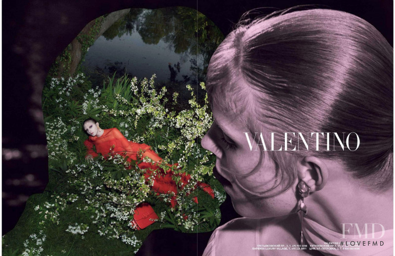 Rianne Van Rompaey featured in  the Valentino advertisement for Autumn/Winter 2019