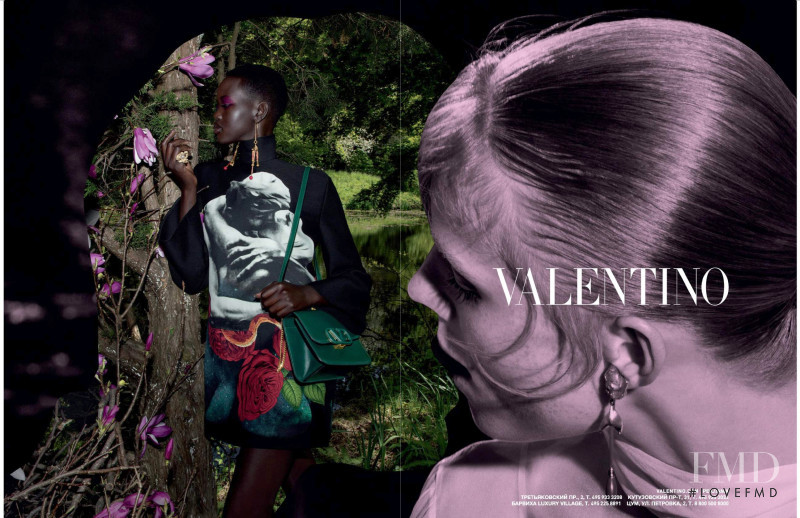 Rianne Van Rompaey featured in  the Valentino advertisement for Autumn/Winter 2019