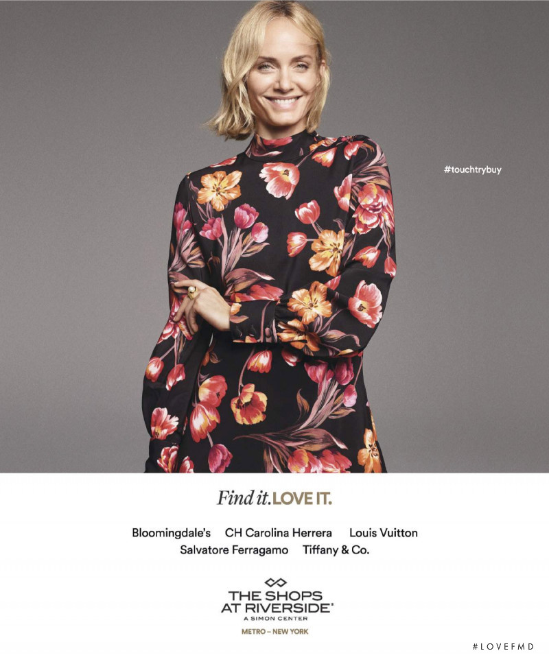 Amber Valletta featured in  the Simon Malls advertisement for Autumn/Winter 2019