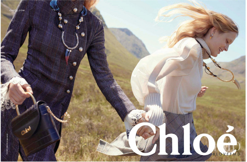Eliza Kallmann featured in  the Chloe advertisement for Autumn/Winter 2019