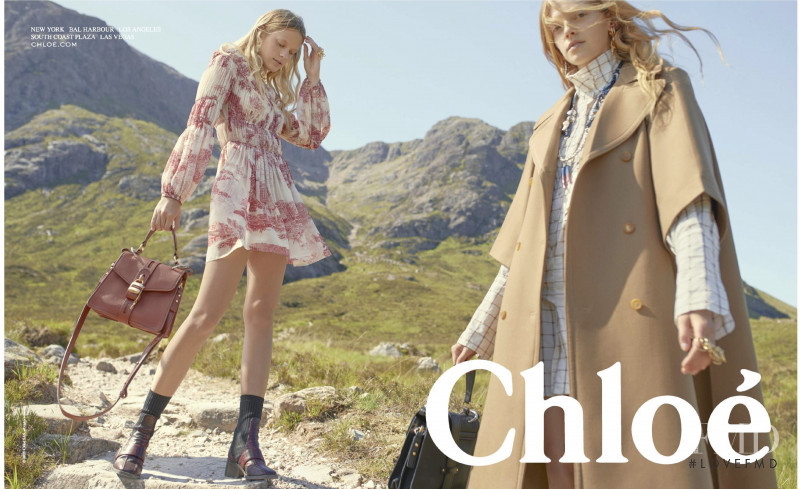 Eliza Kallmann featured in  the Chloe advertisement for Autumn/Winter 2019