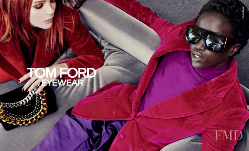 Anok Yai featured in  the Tom Ford Eyewear advertisement for Autumn/Winter 2019