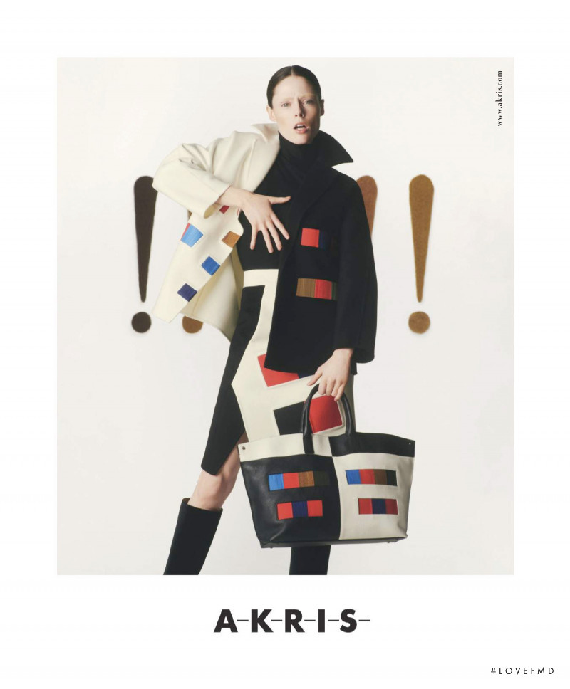 Coco Rocha featured in  the Akris advertisement for Autumn/Winter 2019