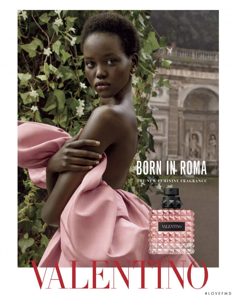 Adut Akech Bior featured in  the Valentino Born In Roma Fragrance advertisement for Autumn/Winter 2019