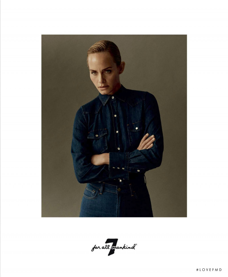 Amber Valletta featured in  the 7 For All Mankind advertisement for Autumn/Winter 2019