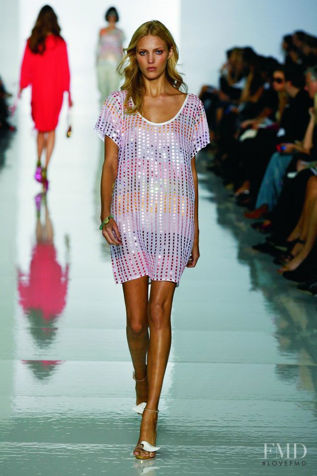 Anja Rubik featured in  the Matthew Williamson fashion show for Spring/Summer 2007
