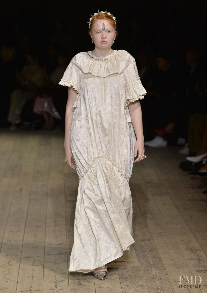 Tess McMillan featured in  the Simone Rocha fashion show for Spring/Summer 2020