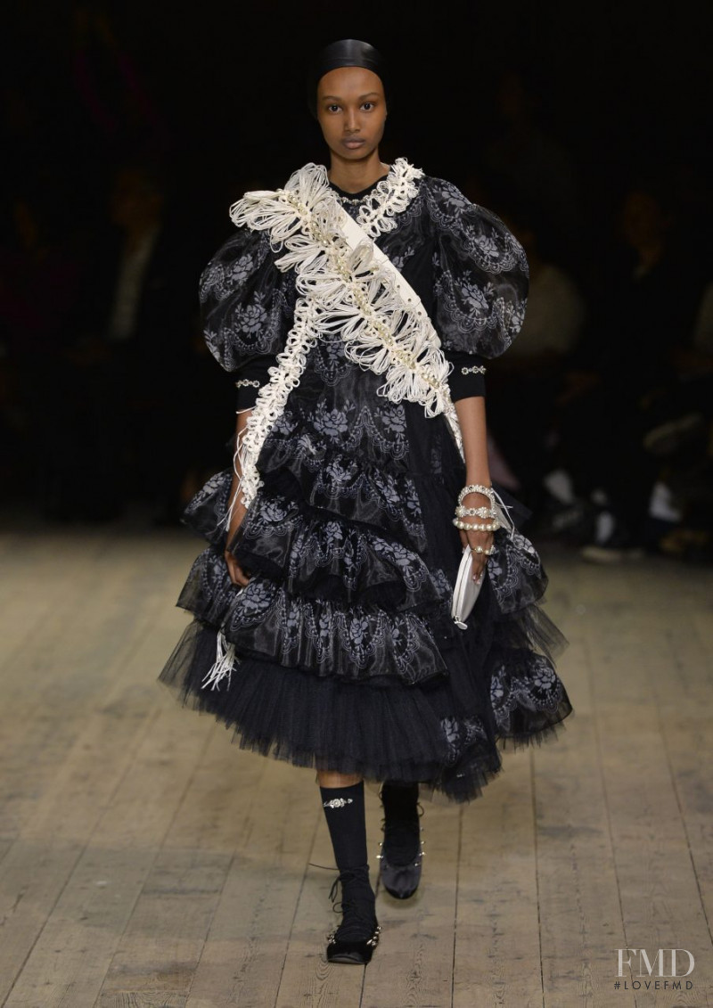 Ugbad Abdi featured in  the Simone Rocha fashion show for Spring/Summer 2020