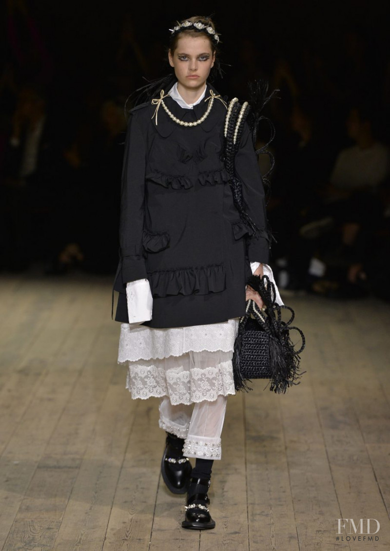 Maud Hoevelaken featured in  the Simone Rocha fashion show for Spring/Summer 2020