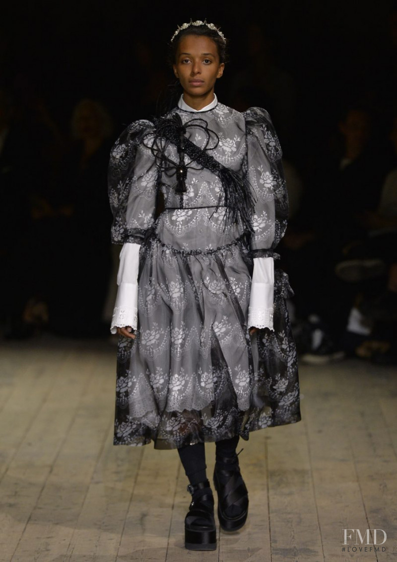 Tia Bannon featured in  the Simone Rocha fashion show for Spring/Summer 2020