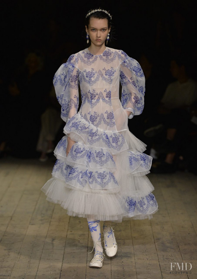 Sofia Steinberg featured in  the Simone Rocha fashion show for Spring/Summer 2020