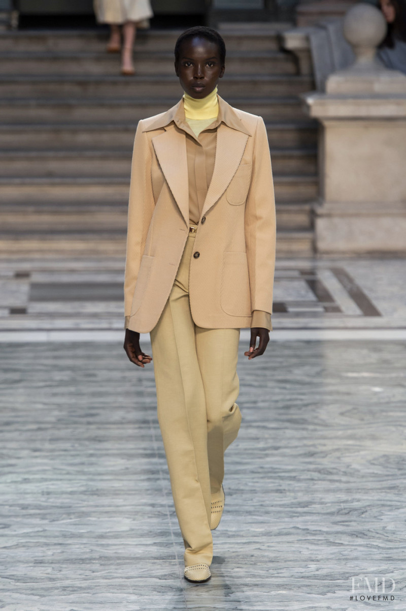 Ajok Madel featured in  the Victoria Beckham fashion show for Spring/Summer 2020