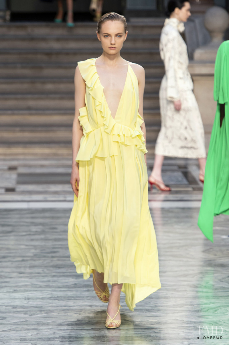 Fran Summers featured in  the Victoria Beckham fashion show for Spring/Summer 2020
