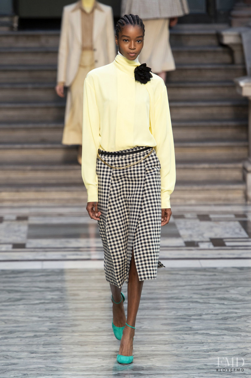 Kyla Ramsey featured in  the Victoria Beckham fashion show for Spring/Summer 2020