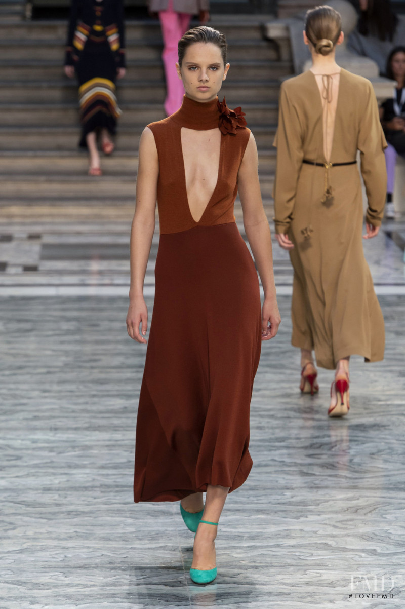 Giselle Norman featured in  the Victoria Beckham fashion show for Spring/Summer 2020