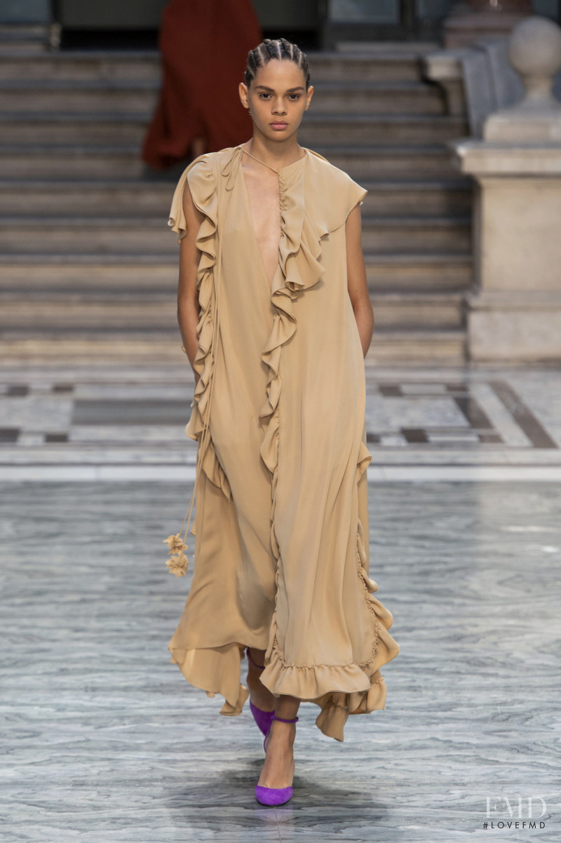 Hiandra Martinez featured in  the Victoria Beckham fashion show for Spring/Summer 2020