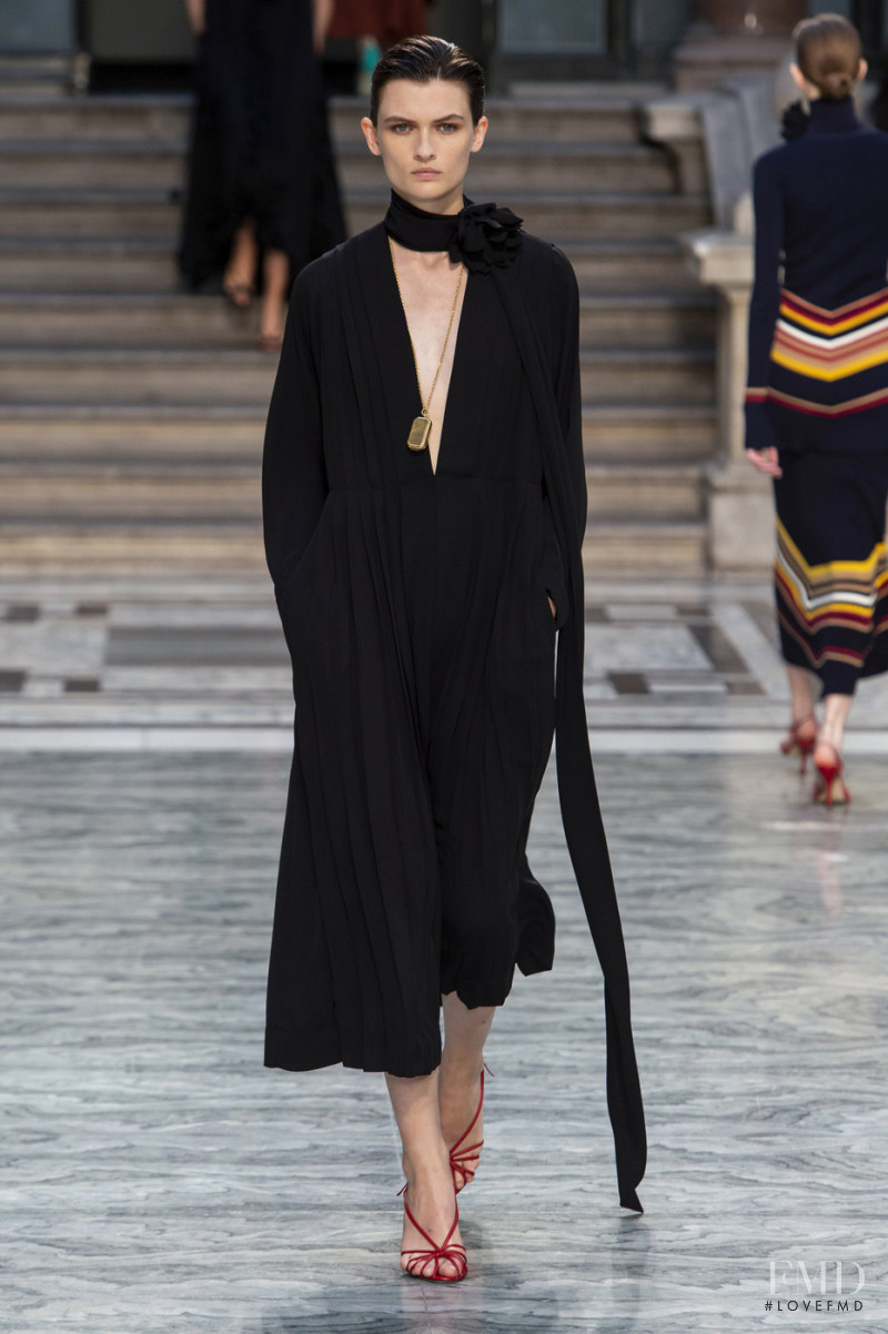 Lara Mullen featured in  the Victoria Beckham fashion show for Spring/Summer 2020
