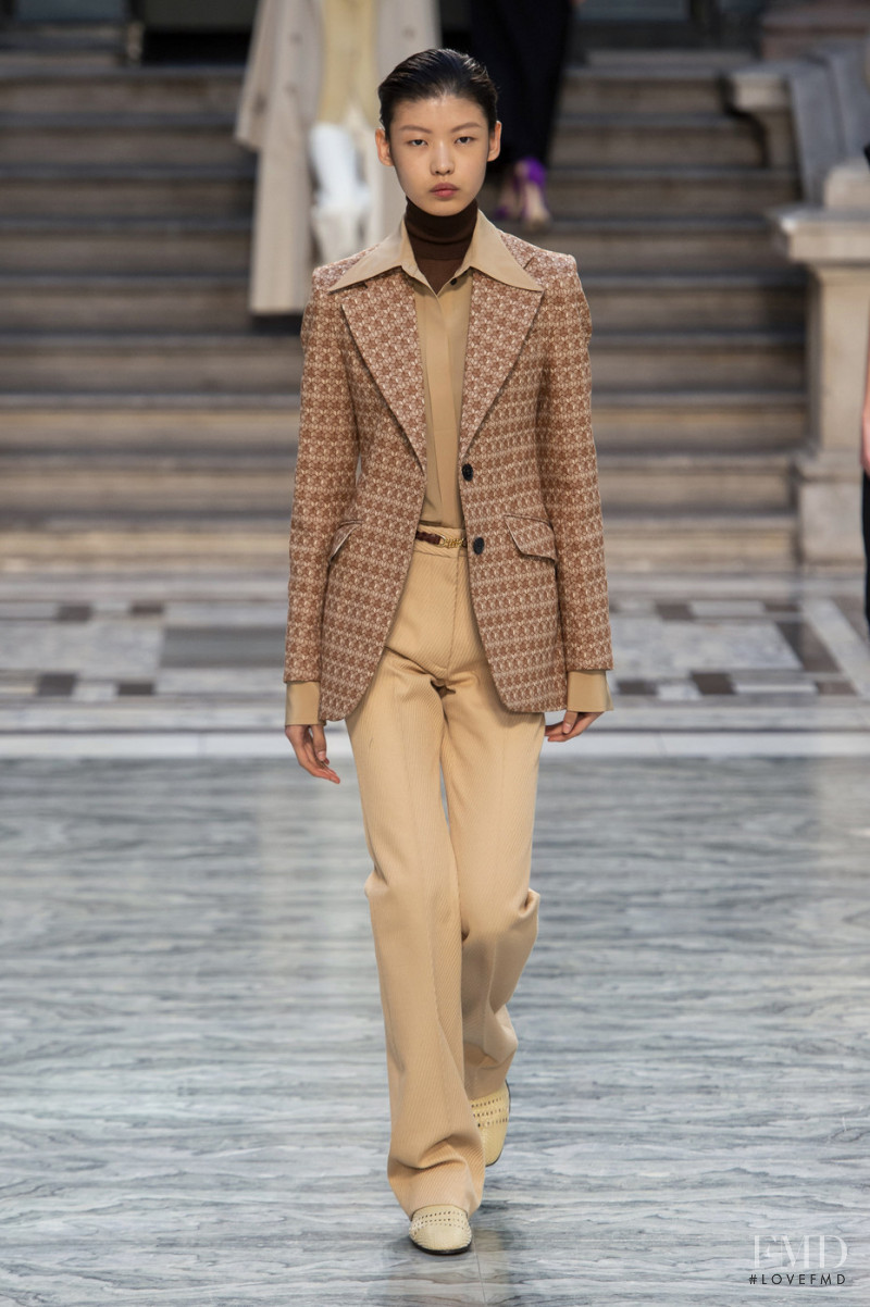Tang He featured in  the Victoria Beckham fashion show for Spring/Summer 2020