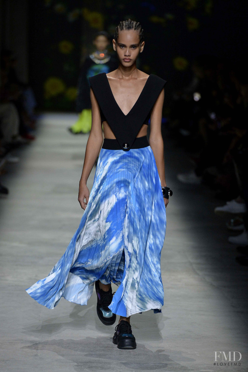 Leyssi de la Cruz featured in  the Christopher Kane fashion show for Spring/Summer 2020