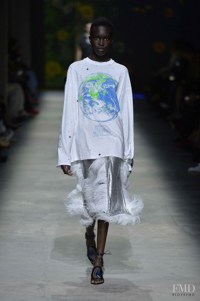 Achenrin Madit featured in  the Christopher Kane fashion show for Spring/Summer 2020
