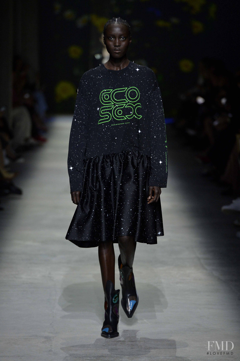 Rouguy Faye featured in  the Christopher Kane fashion show for Spring/Summer 2020
