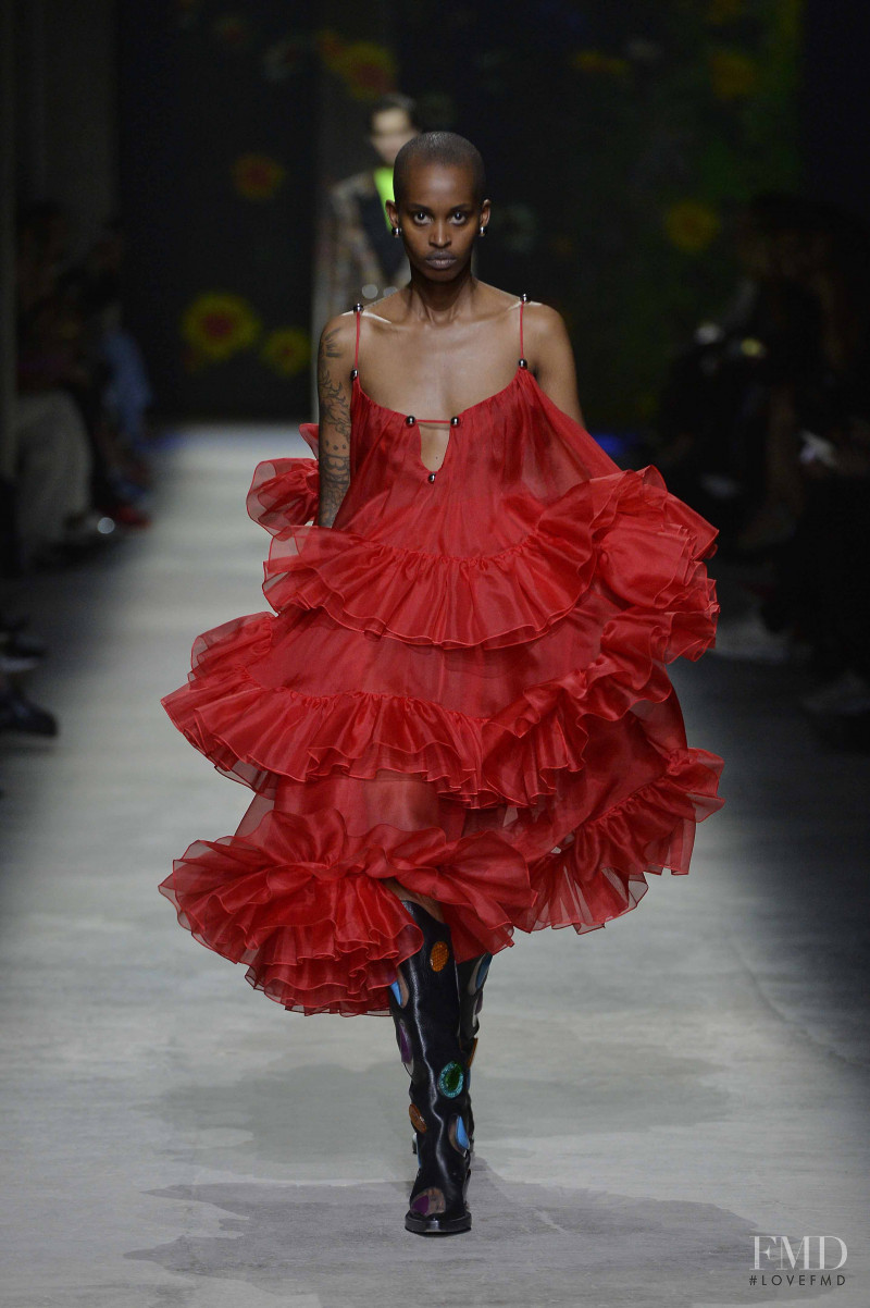 Nella Ngingo featured in  the Christopher Kane fashion show for Spring/Summer 2020