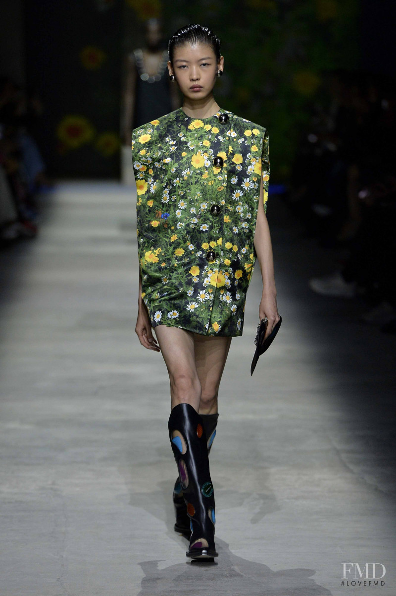 Tang He featured in  the Christopher Kane fashion show for Spring/Summer 2020