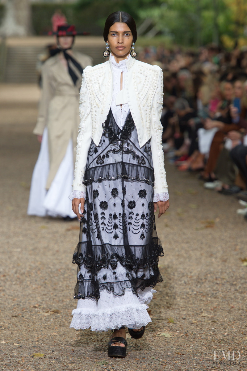 Pooja Mor featured in  the Erdem fashion show for Spring/Summer 2020