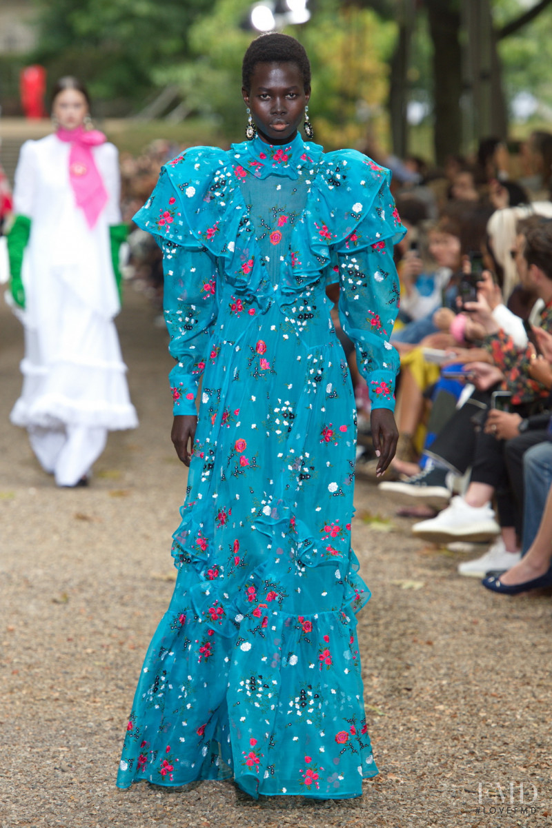 Mammina Aker featured in  the Erdem fashion show for Spring/Summer 2020