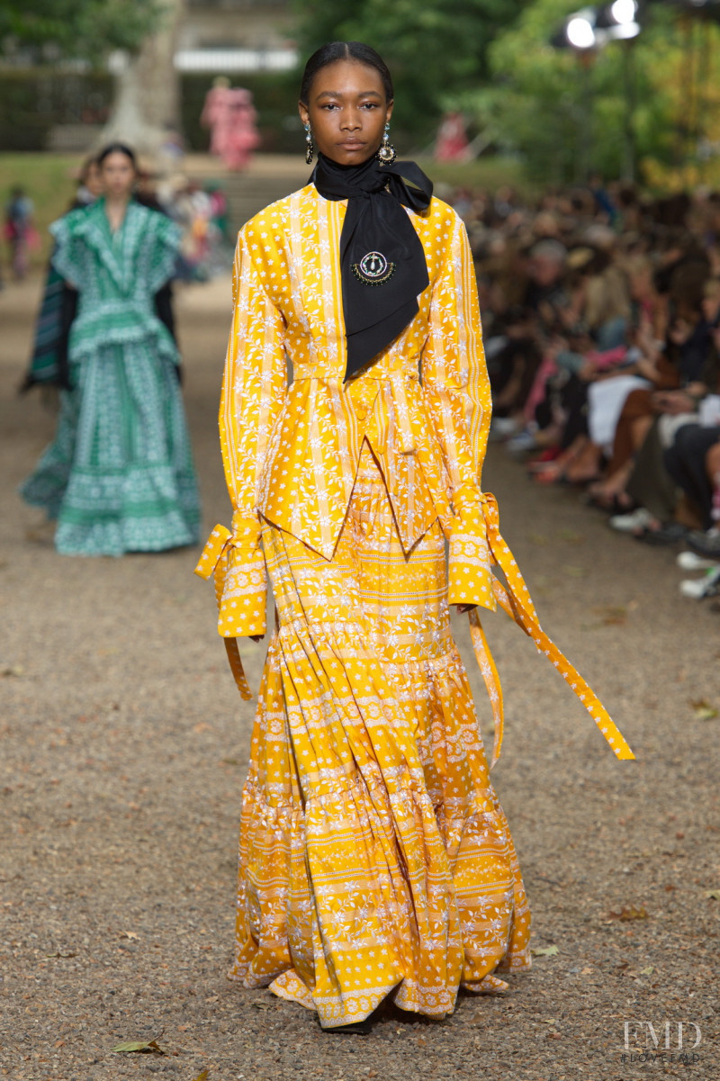 Amal Tobi Adebayo featured in  the Erdem fashion show for Spring/Summer 2020