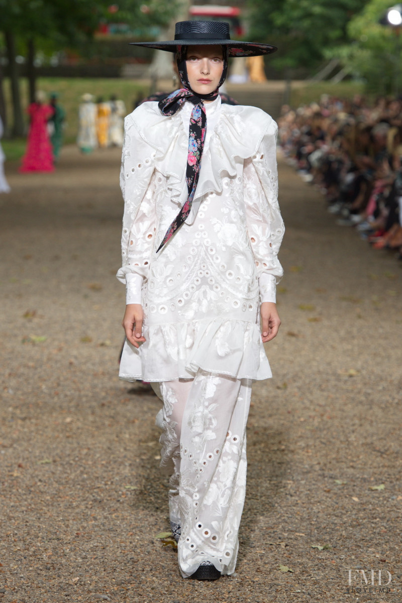 Sonya Maltceva featured in  the Erdem fashion show for Spring/Summer 2020