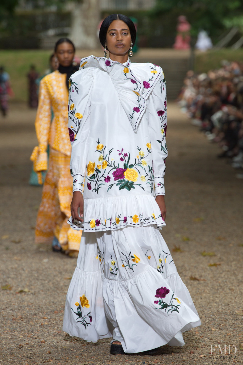 Palmyre Tramini featured in  the Erdem fashion show for Spring/Summer 2020