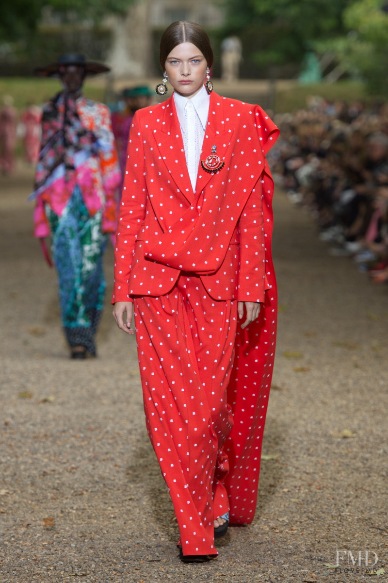 Louise Robert featured in  the Erdem fashion show for Spring/Summer 2020