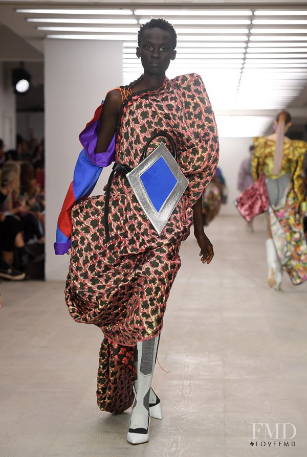 Aliet Sarah Isaiah featured in  the Matty Bovan fashion show for Spring/Summer 2020