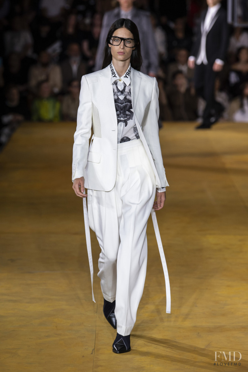 Mary Dussarrat featured in  the Burberry fashion show for Spring/Summer 2020