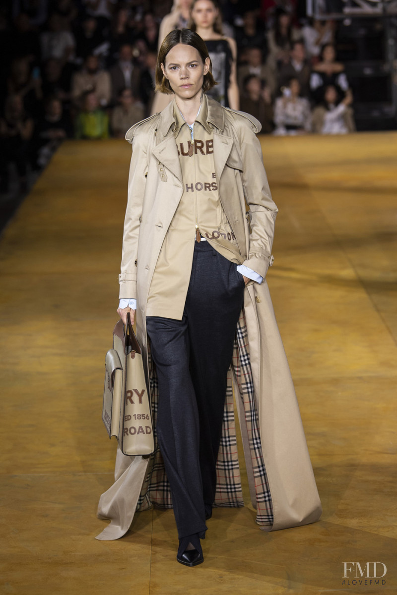 Freja Beha Erichsen featured in  the Burberry fashion show for Spring/Summer 2020