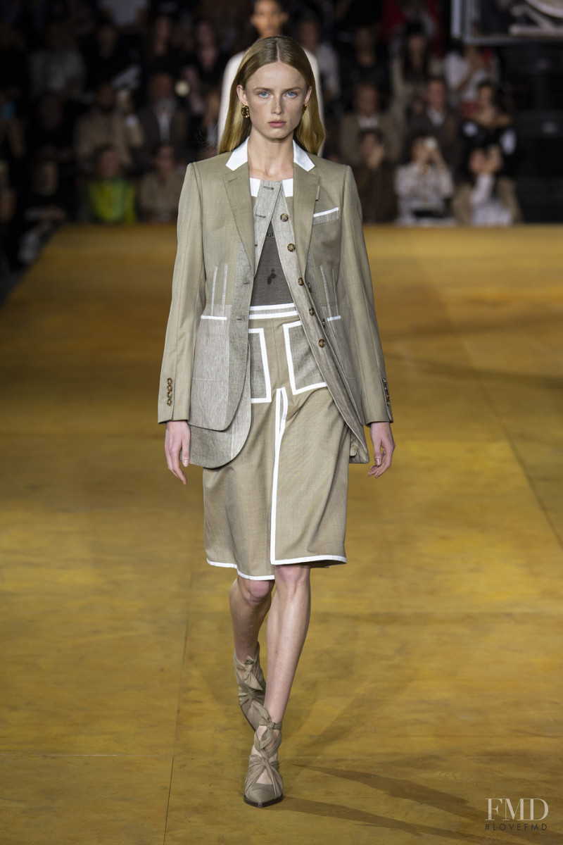 Rianne Van Rompaey featured in  the Burberry fashion show for Spring/Summer 2020