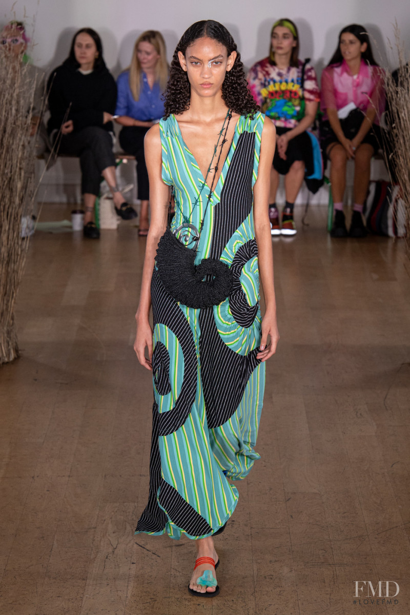 Nayeli Figueroa featured in  the Kiko Kostadinov fashion show for Spring/Summer 2020