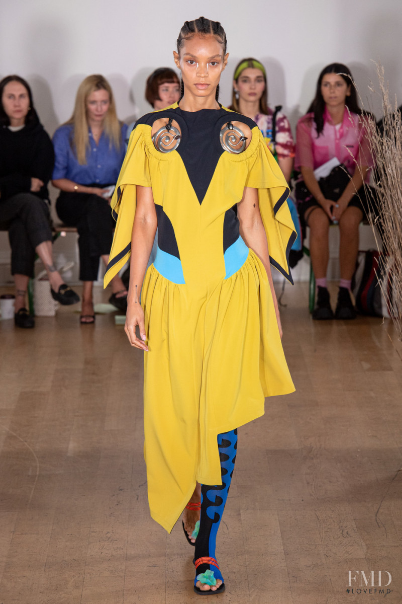 Akira Reid featured in  the Kiko Kostadinov fashion show for Spring/Summer 2020
