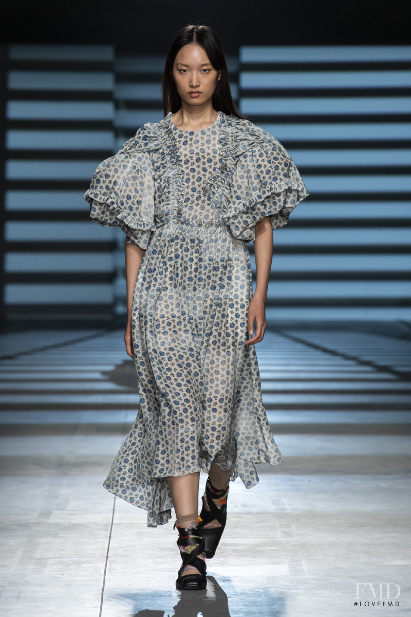 Wang Han featured in  the Preen by Thornton Bregazzi fashion show for Spring/Summer 2020