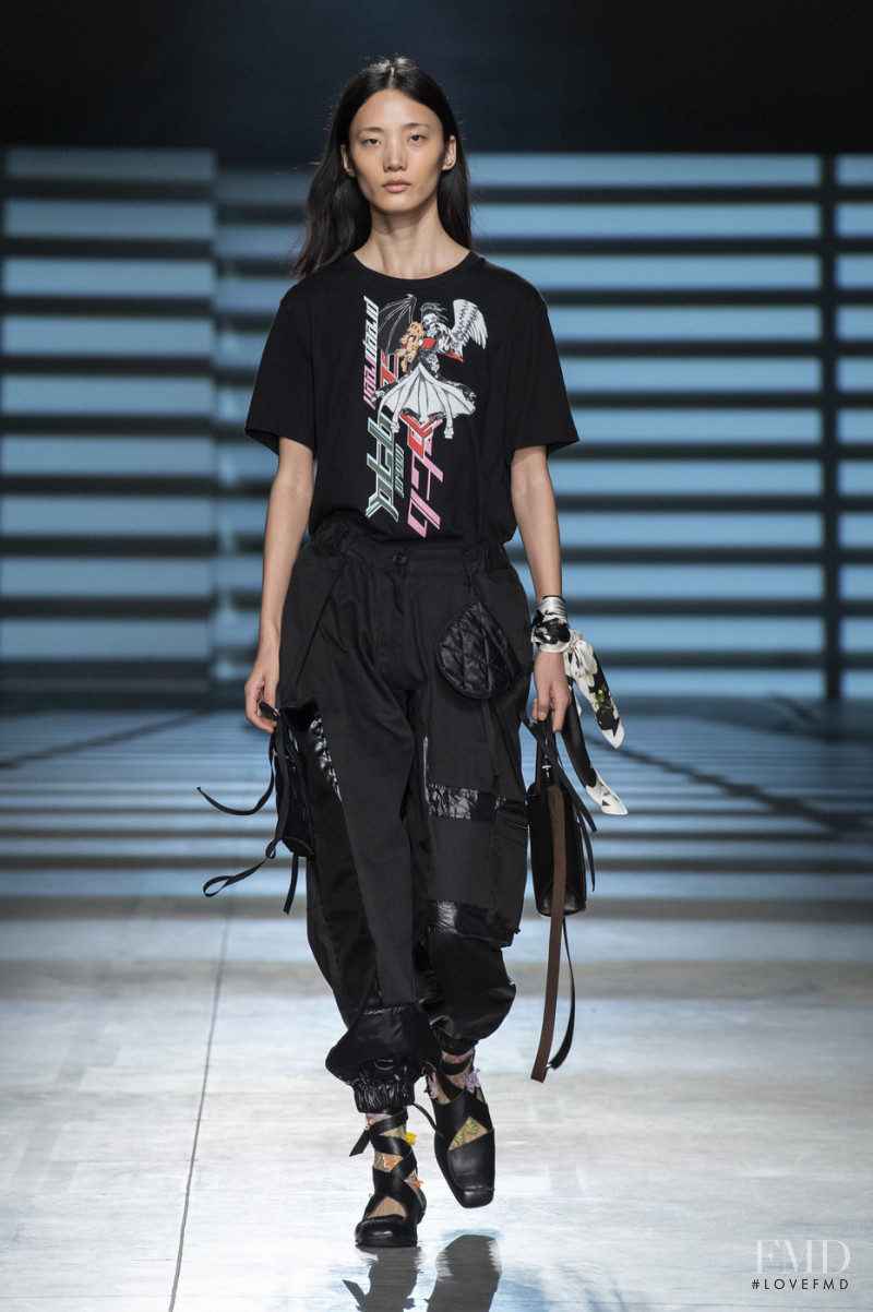Liu Huan featured in  the Preen by Thornton Bregazzi fashion show for Spring/Summer 2020