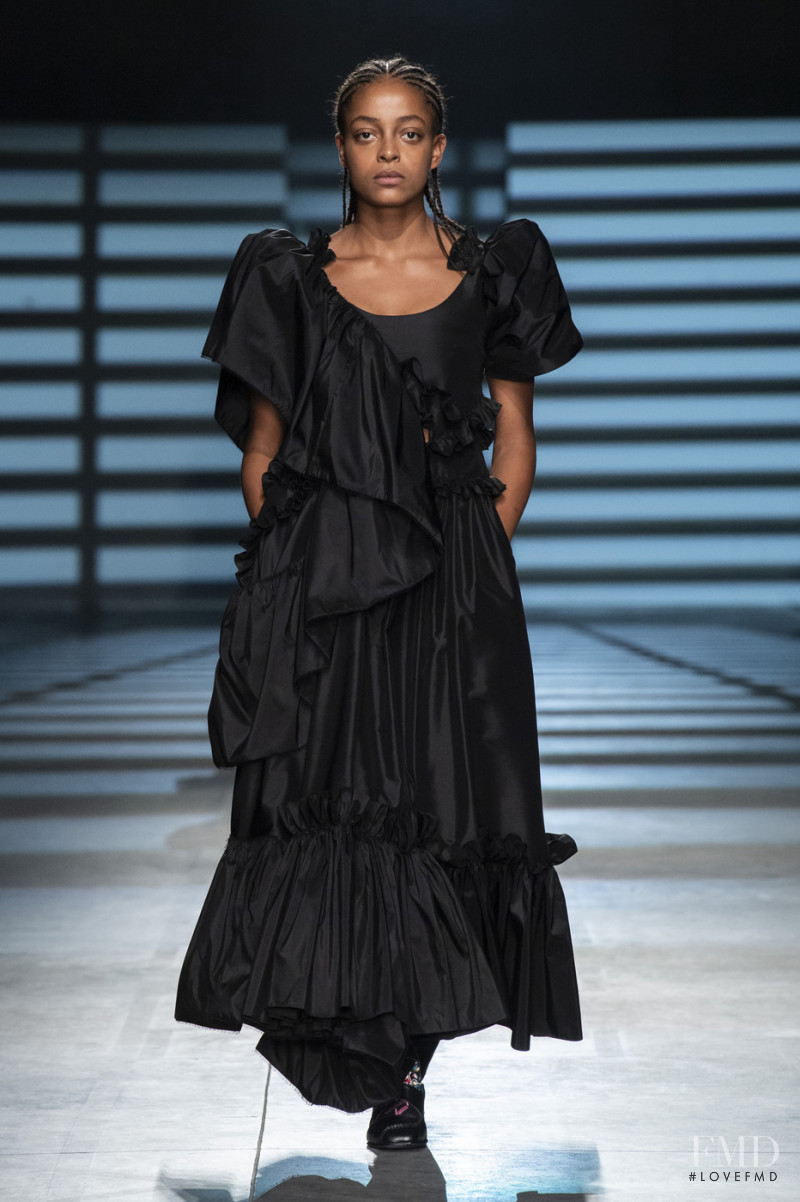 Kesewa Aboah featured in  the Preen by Thornton Bregazzi fashion show for Spring/Summer 2020