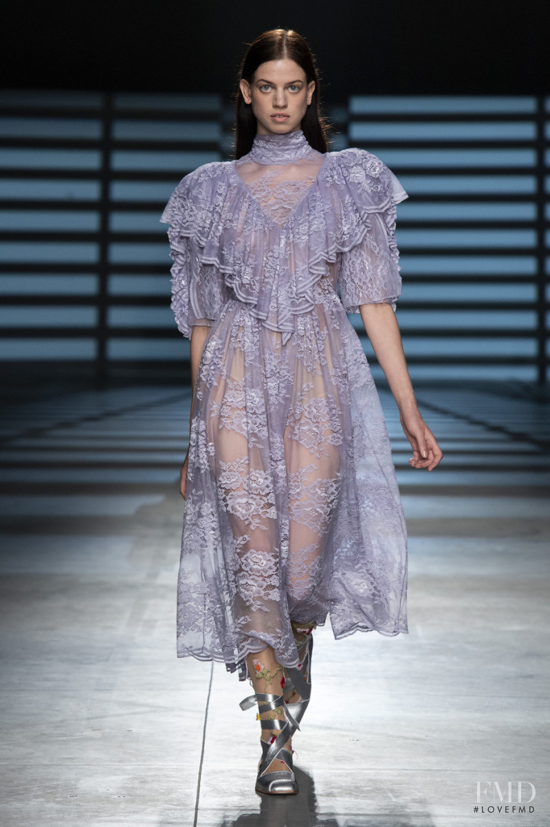Lily McMenamy featured in  the Preen by Thornton Bregazzi fashion show for Spring/Summer 2020