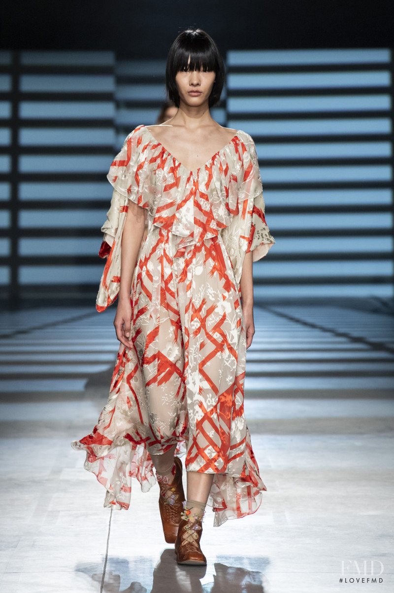 Rui Nan Dong featured in  the Preen by Thornton Bregazzi fashion show for Spring/Summer 2020