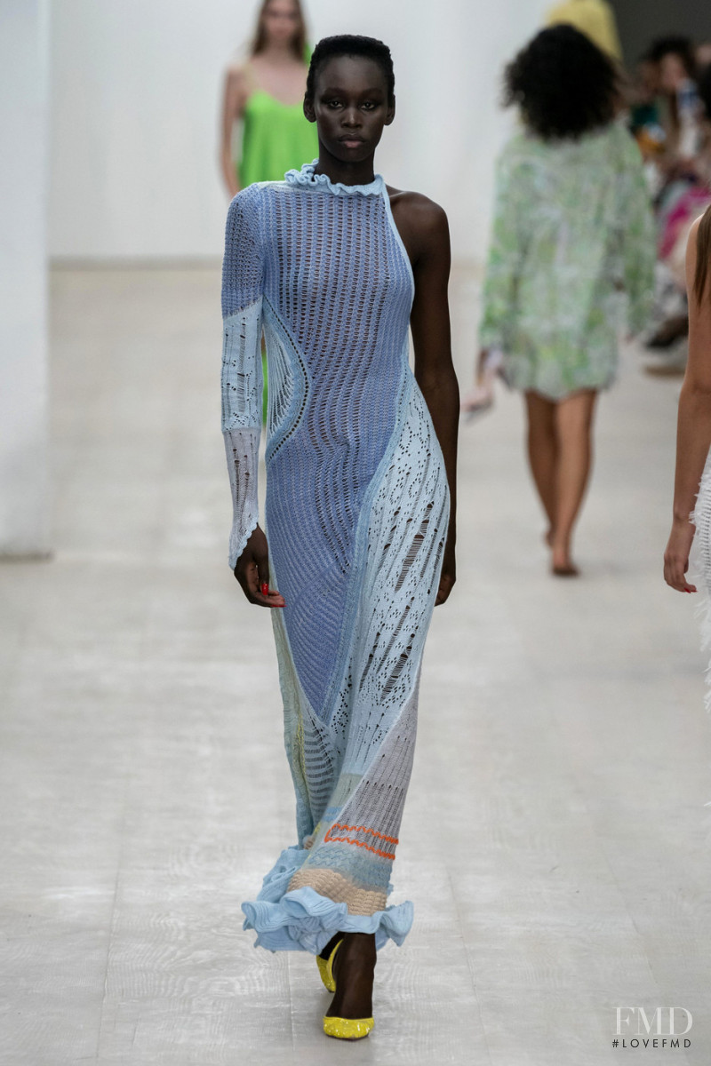 Sabah Koj featured in  the Roberta Einer fashion show for Spring/Summer 2020