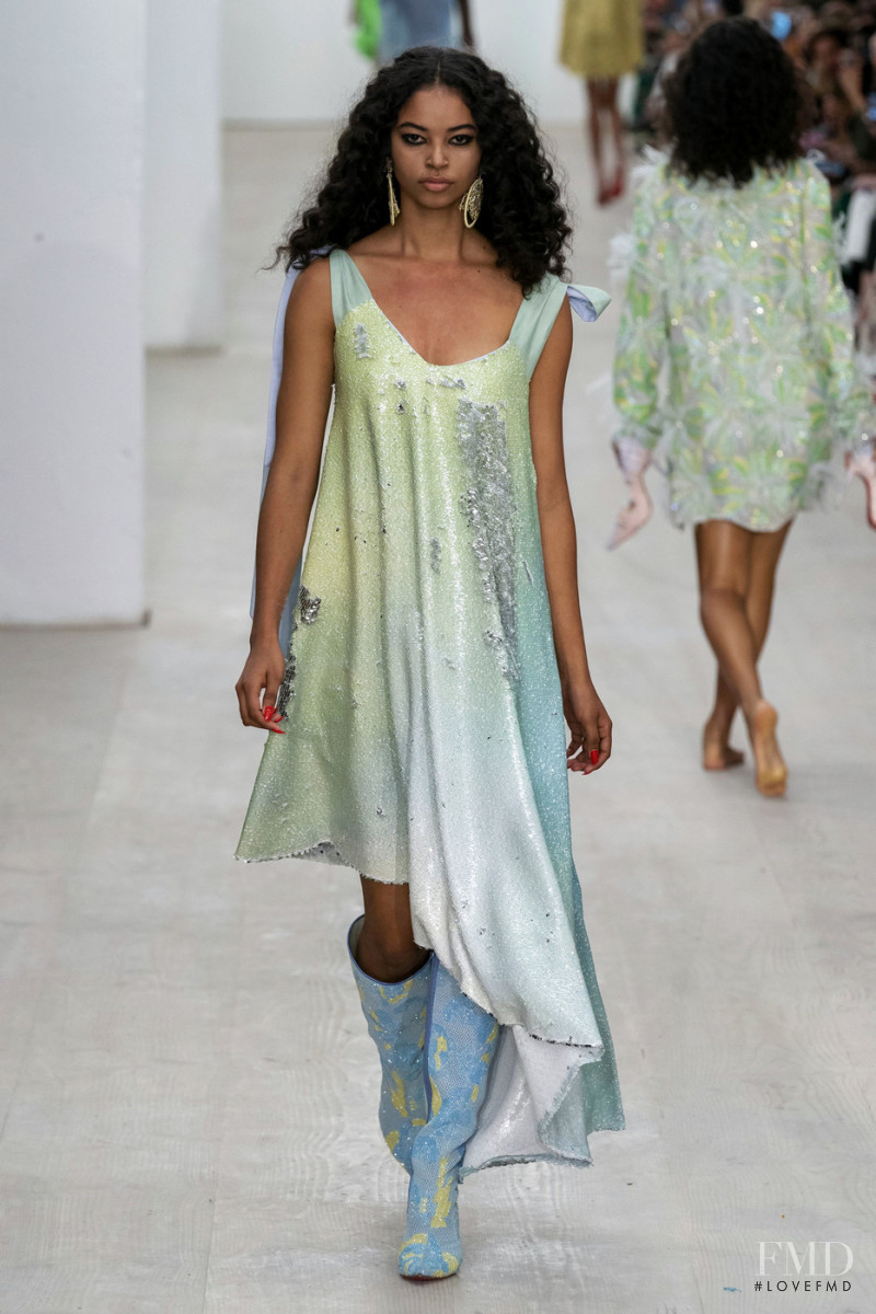 Mari Ramos featured in  the Roberta Einer fashion show for Spring/Summer 2020