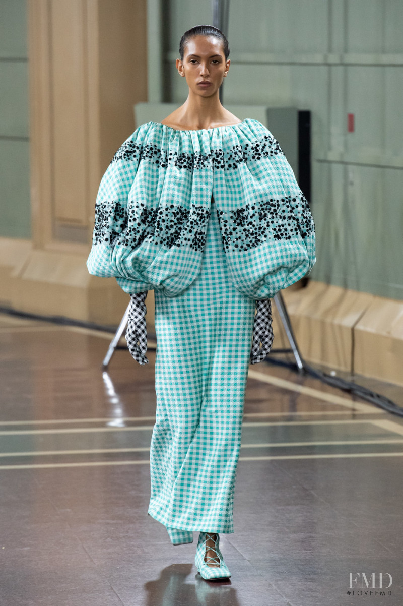 Mayara Moreno featured in  the Emilia Wickstead fashion show for Spring/Summer 2020
